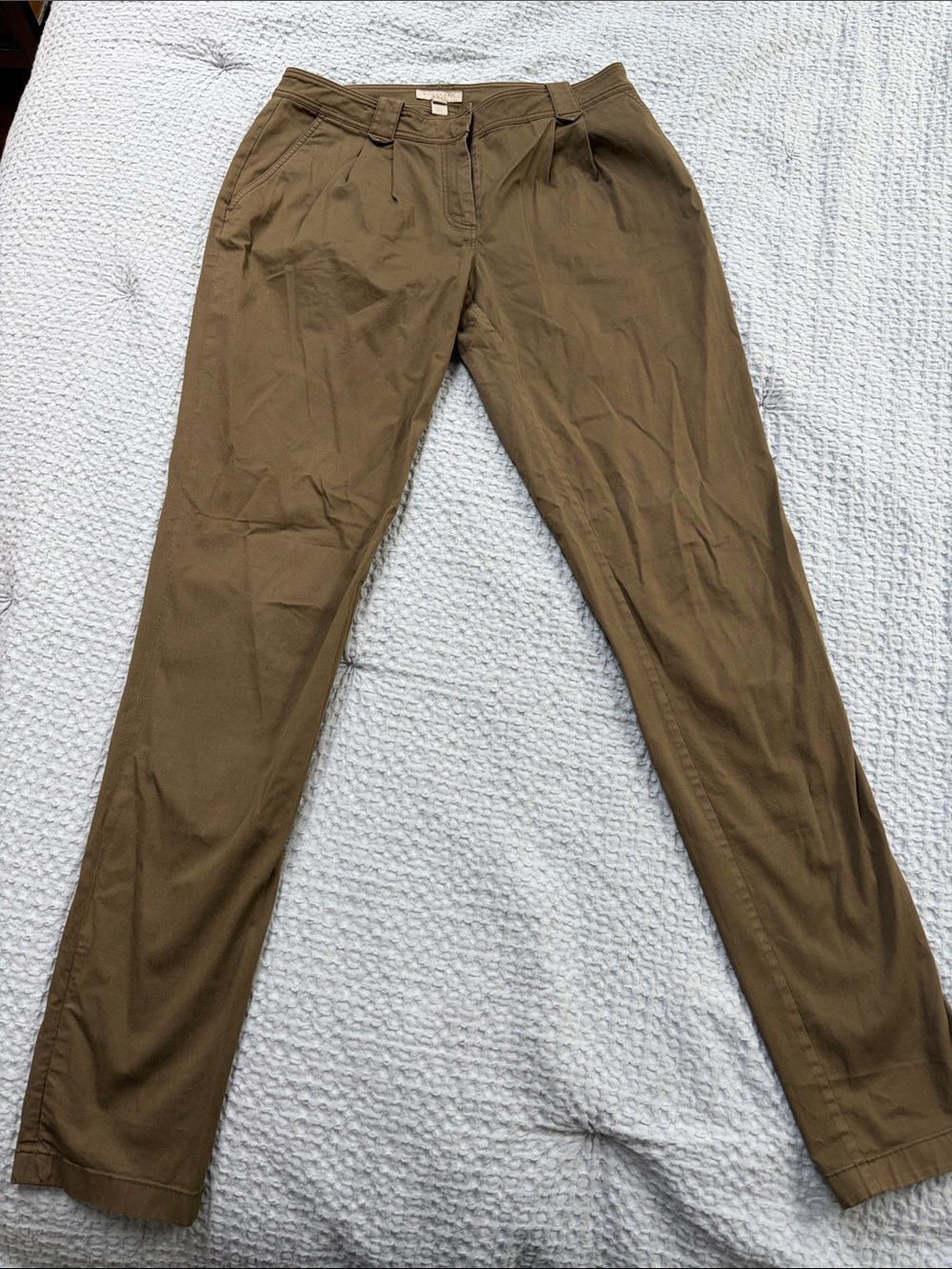 Burberry Brit Women’s Olive Green Straight-Leg Pants